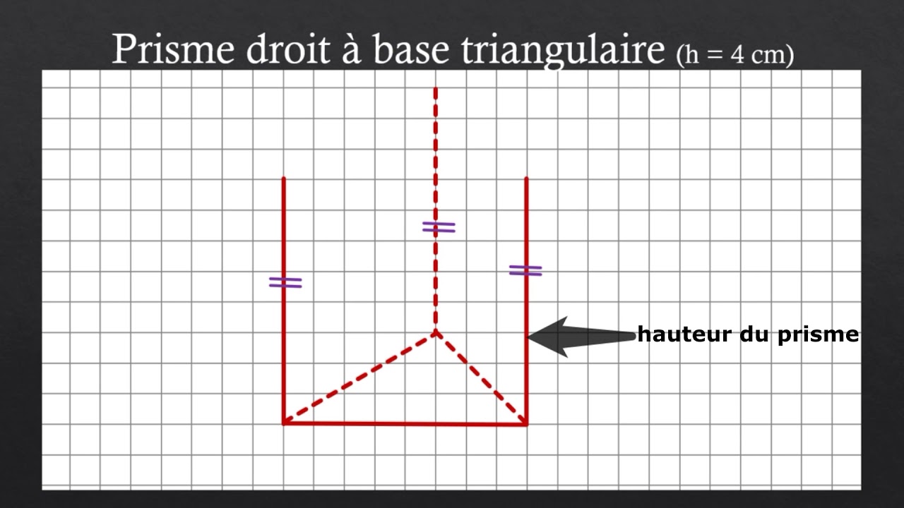 Tracer un prisme droit en perspective cavalière