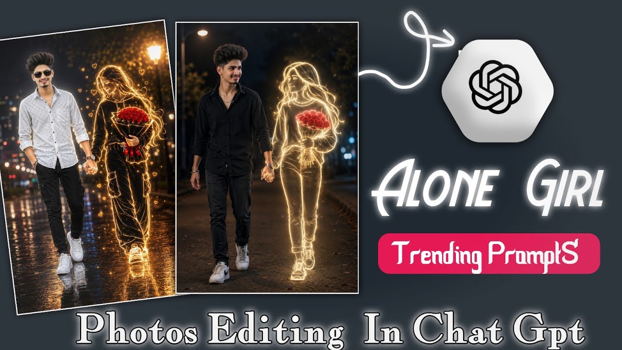Trending Girl Alone Photo editing || Alone Ai photo editing In Chat Gpt|| Chat gpt Ai Prompt Alone