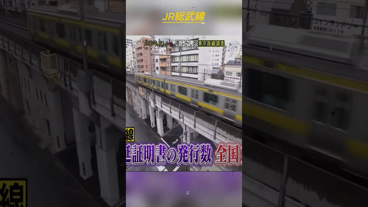 JR総武線  #月曜から夜ふかし