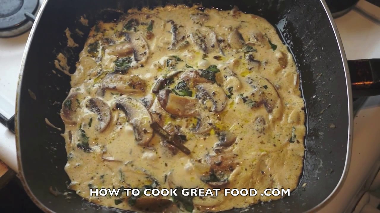 Супер простой и быстрый рецепт спагетти с грибами в сливочном соусе - Паста