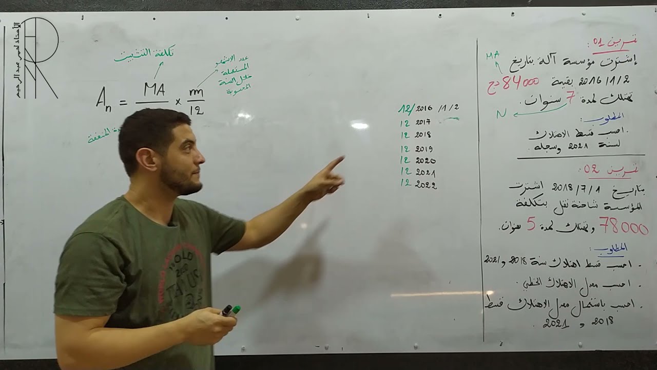 الاهتلاك الخطي 2