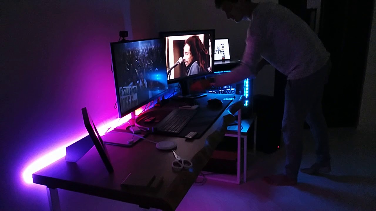 NZXT H700i RGB crazy workspace build vertical GPU