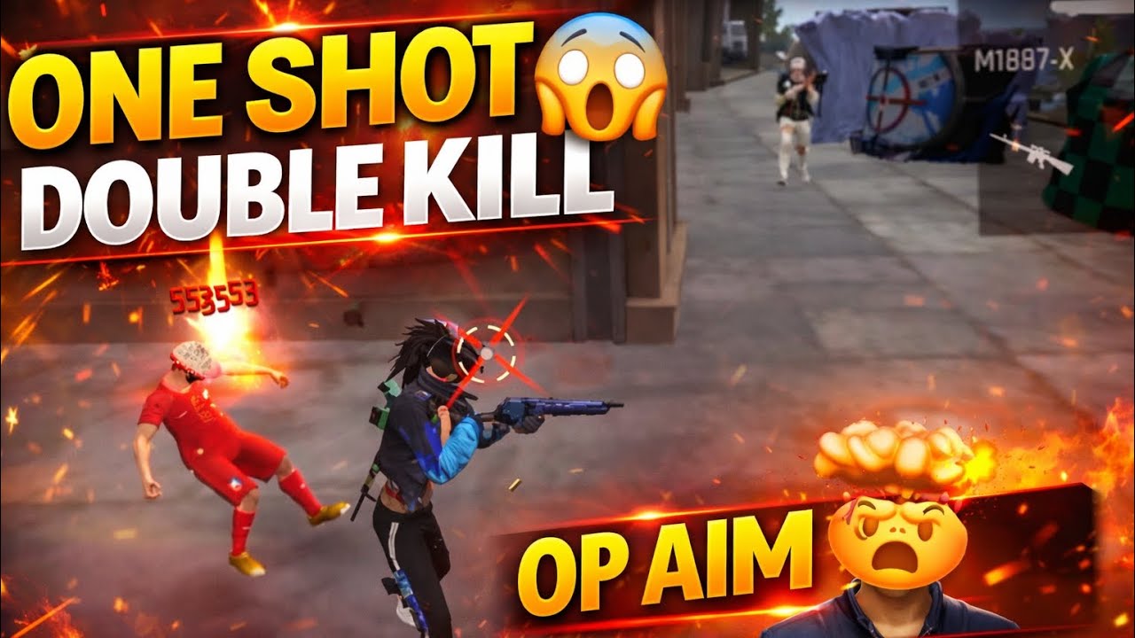 Free Fire OP Double Kill 🤯 | One Shot Two Kills 🔥 