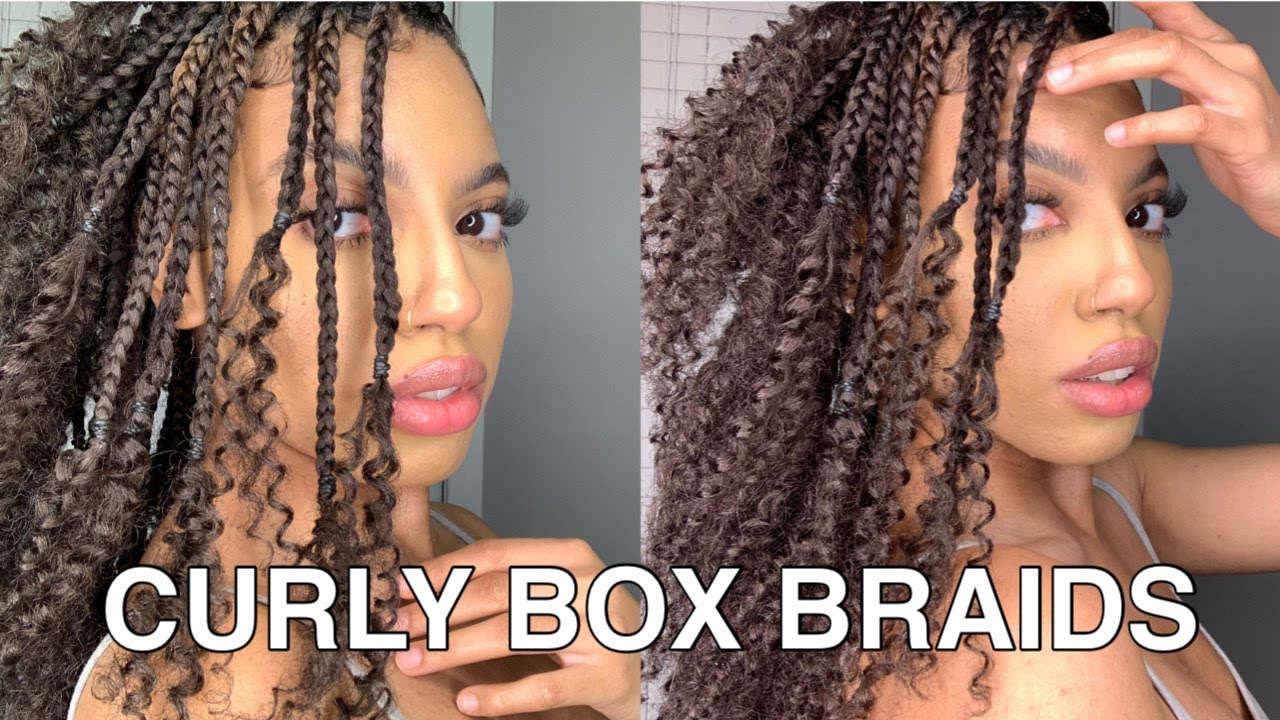 CURLY KNOTLESS BRAIDS | Bobbi Boss King Tip Kinky Braiding Hair | Braid Tutorial + Parting