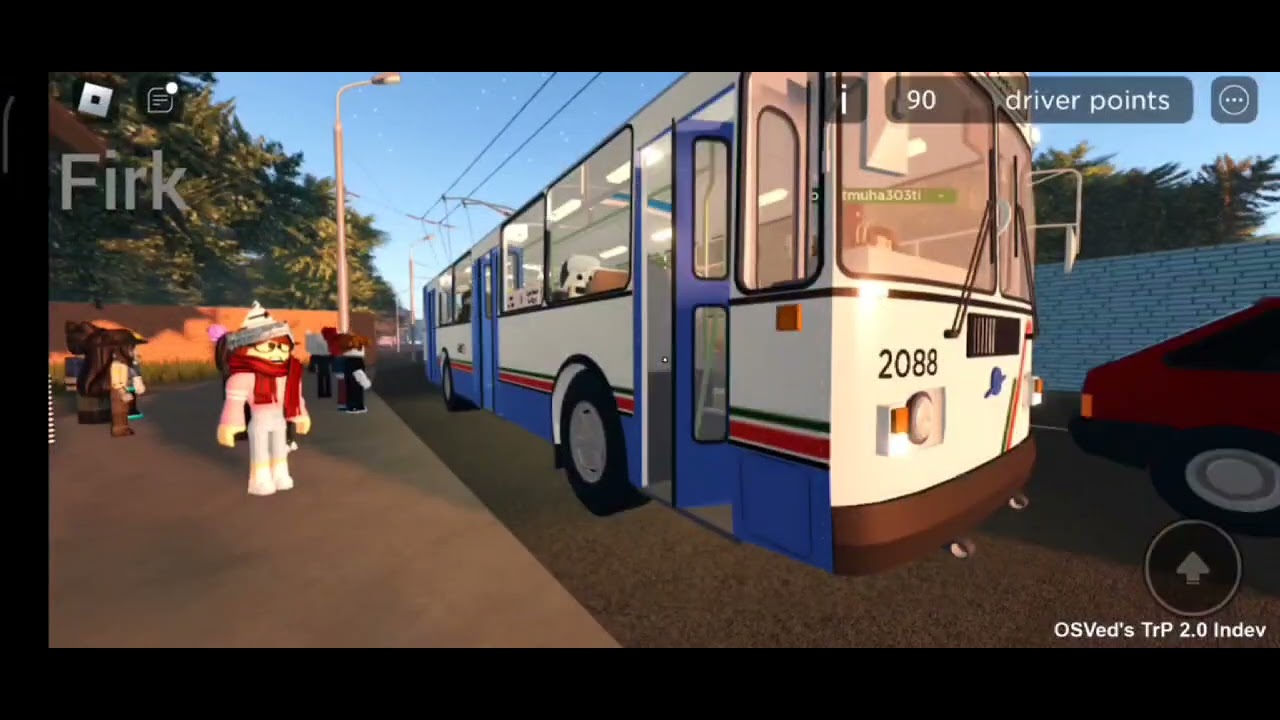 Firk | Проверяю работу водителя троллейбуса @VisHo2 в OneSkyVed TrP place в Roblox