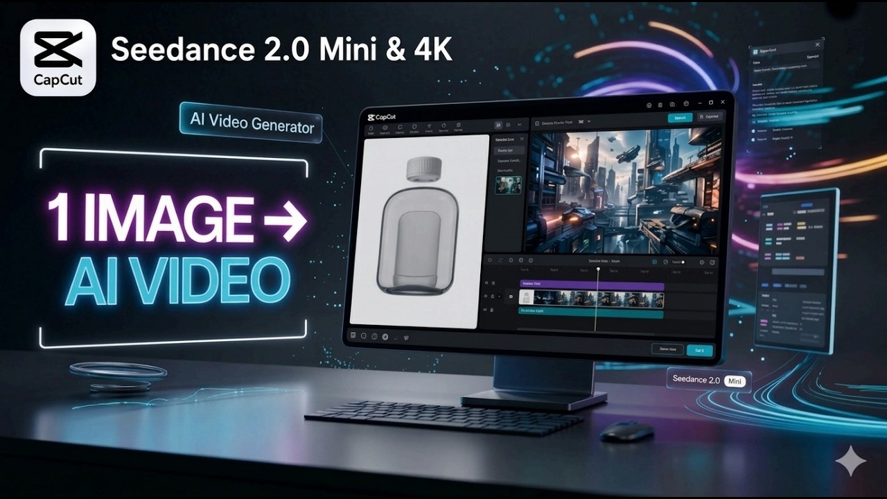 AI-видеоредактор: превращаем фото в кинематографичные AI-видео | Seedance 2.0 Mini/4K | CapCut