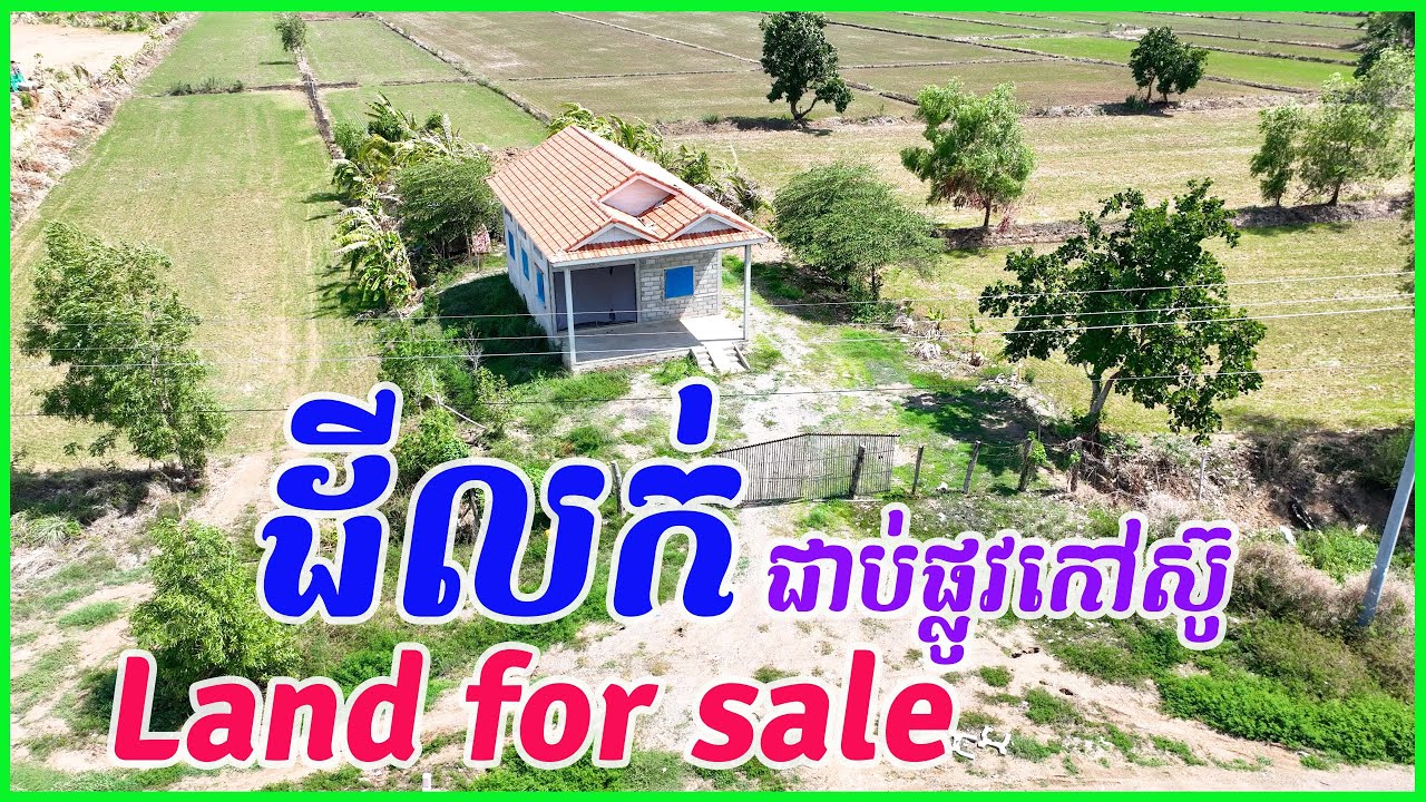 1906 - Land for sale next to another road - ដីលក់មួយកន្លែងទៀតហើយ ជាប់និងផ្លូវកៅស៊ូទៀត