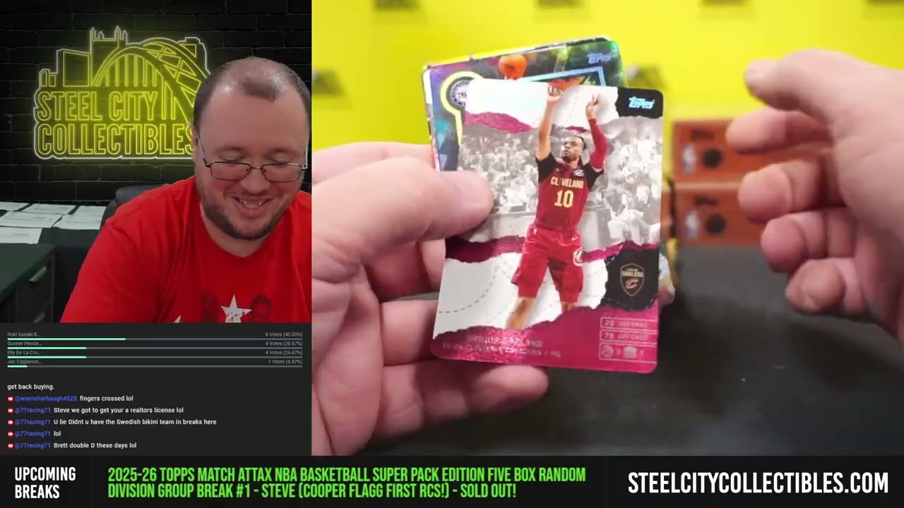 Баскетбольный суперпак Topps Match Attax NBA 2025-26, выпуск FIVE Box, случайный дивизион, группа...