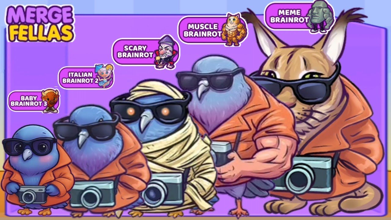 Merge Fellas BOSS + BOSS ⁉️ Meme, Muscle, Scary, brainrot 2, Baby 3  - New Update | The Max Level