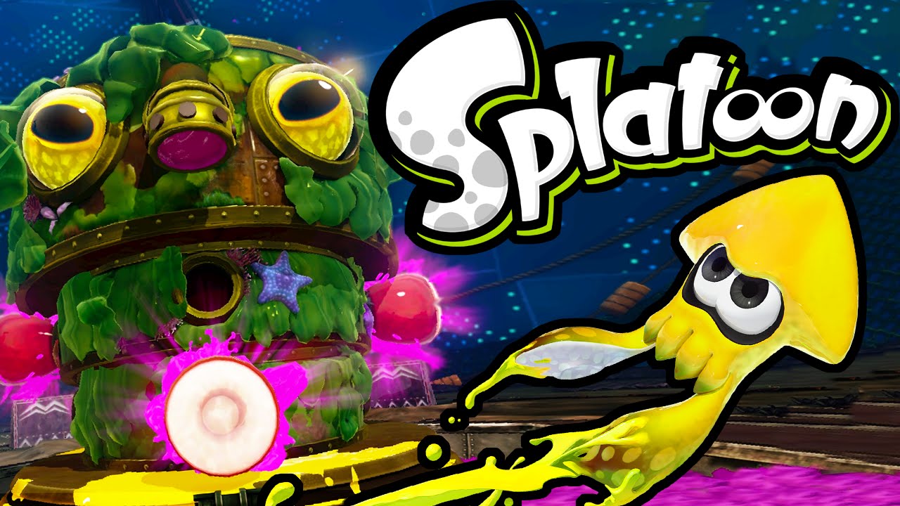 Splatoon Wii U BOSS Octonozzle Single Player Story Gameplay Walkthrough PART 4 Nintendo HD 60fps