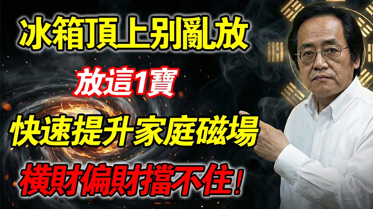 倪海廈：冰箱頂上別亂放，放上這一寶，立馬提昇家庭磁場，橫財偏財擋不住！#倪海廈 #中醫養生 #風水佈局 #經方 #居家風水