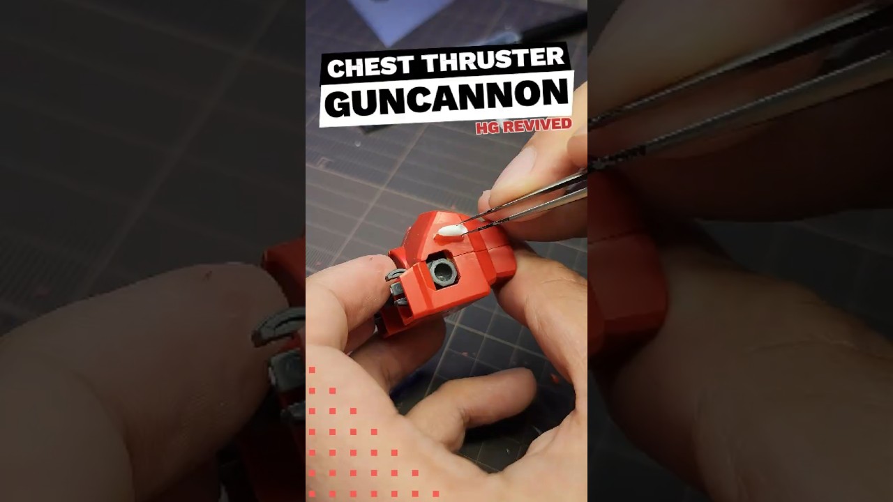 HG Guncannon Revive Chest thruster mod, More soon! #Gunpla #Gundam #CustomBuild #Guncannon #กันดั้ม