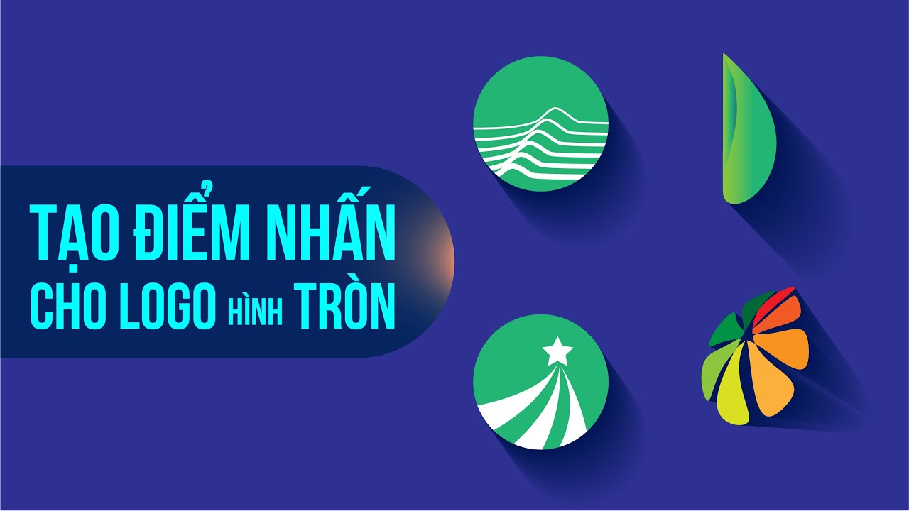 Tạo điểm nhấn cho biểu tượng logo hình tròn