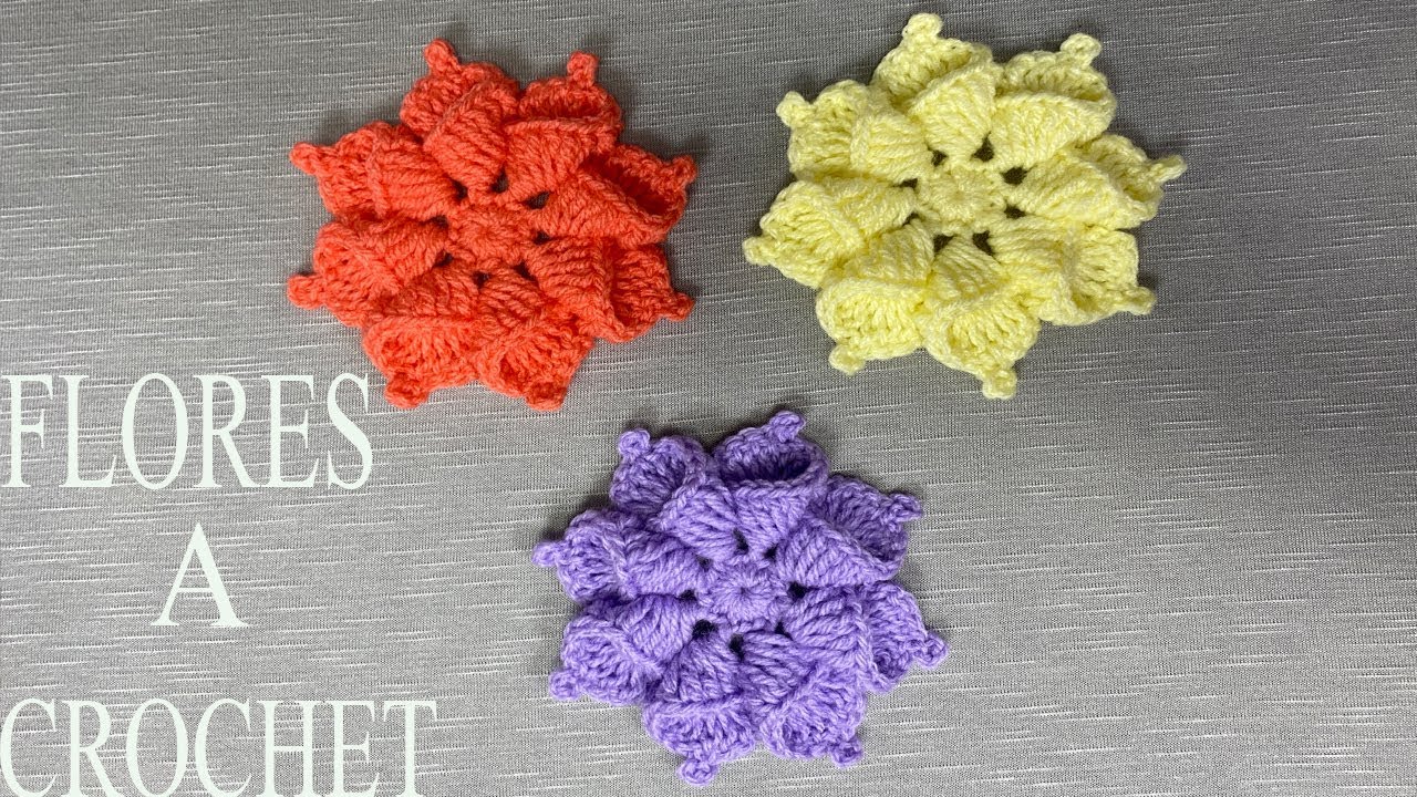 PASO A PASO PARA TEJER FLORES A CROCHET FACIL