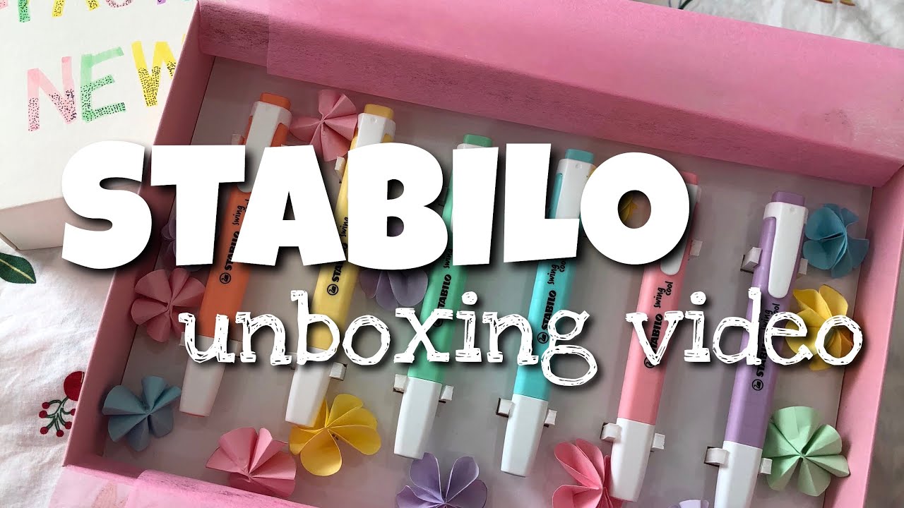 unboxing: stabilo swing cool pastel highlighters!!