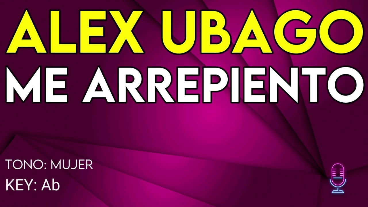 Alex Ubago - Me Arrepiento - Karaoke Instrumental - Mujer