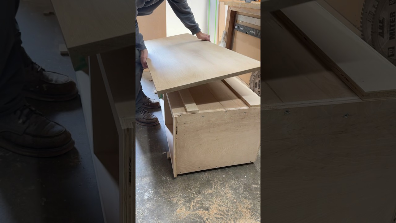 Base section of the built-in done. #builtin #cabinet #carpentry #woodshop