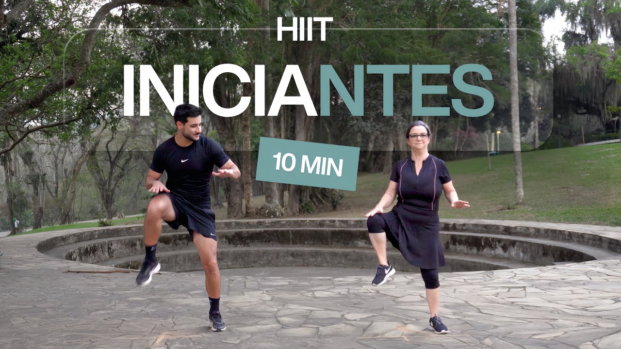 Treino HIIT para INICIANTES (10min) para emagrecer em casa, sem equipamentos 