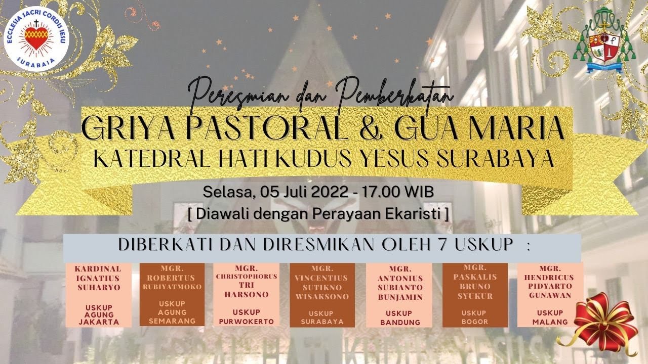 Misa Pembukaan TURJ, Pemberkatan & Peresmian G. Pastoral & Gua Maria-Selasa, 05 Juli 2022-17.00 WIB