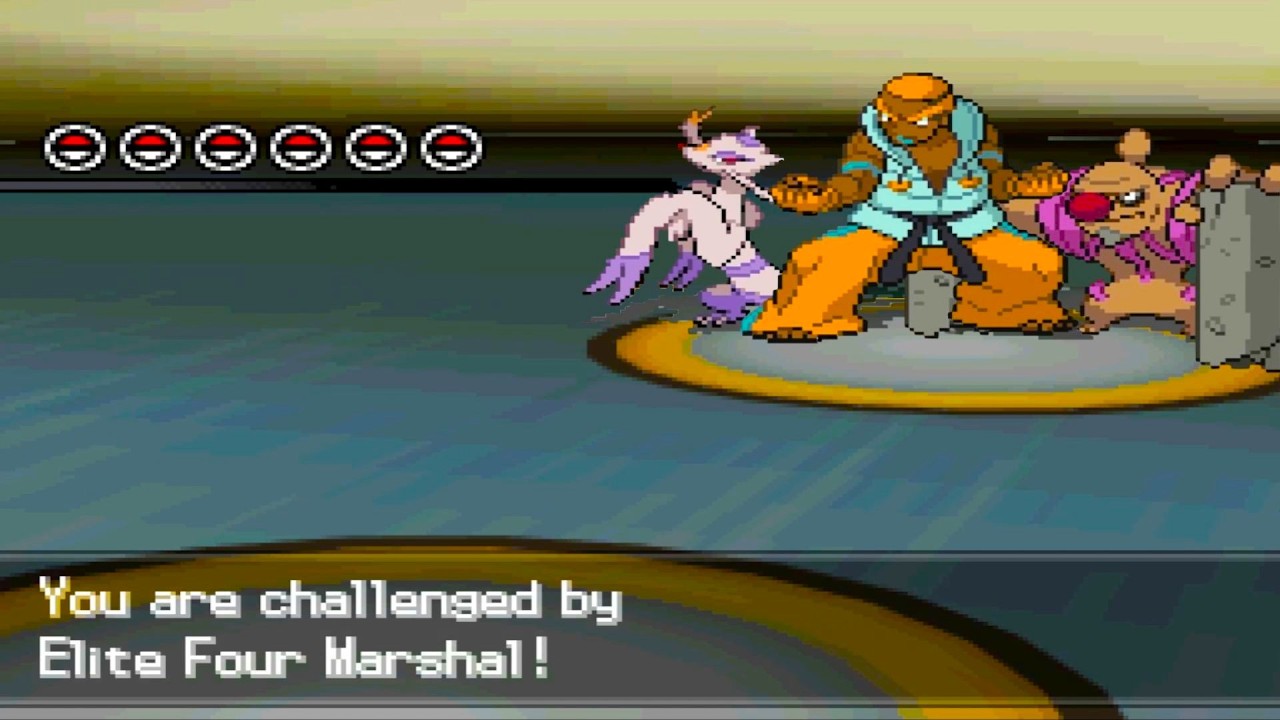 Pokemon Blinding White 2 - против Элитной Четверки Маршала (Хардкорный режим)