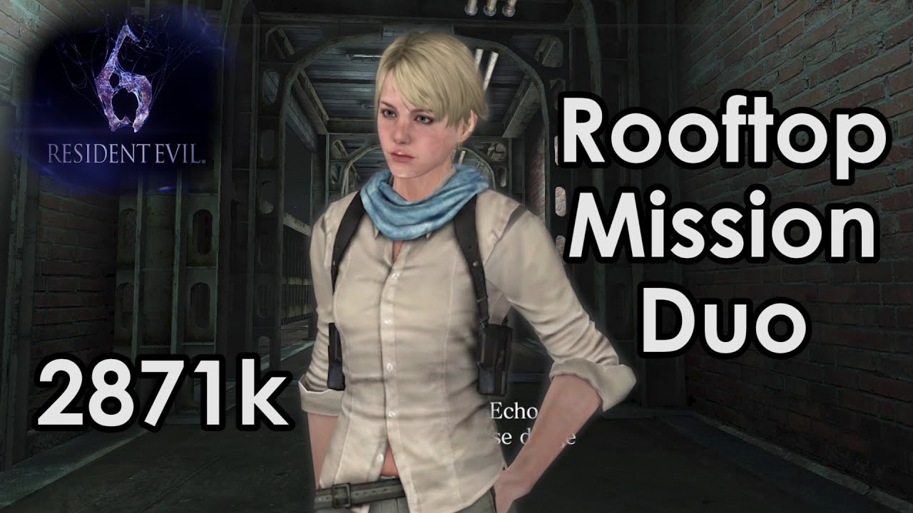 RESIDENT EVIL 6 (PS4) The Mercenaries No Mercy Duo | Rooftop Mission | Sherry DEF | 2871k