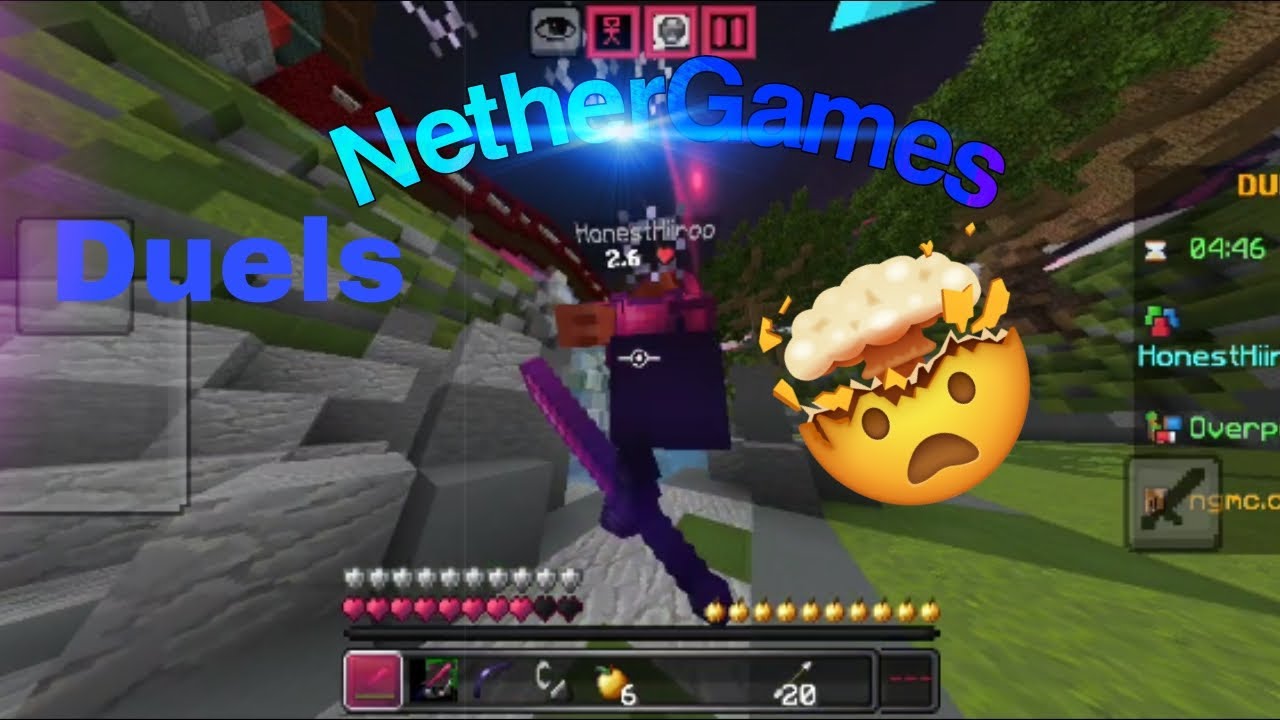 Nethergames 💙server duel minecraft PvP god 🔥my gameplay🥵