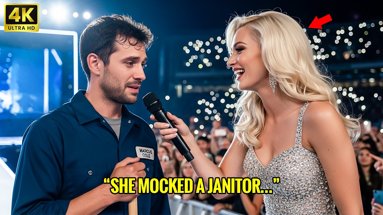 A Superstar Humiliated a Janitor on Stage… She Didn’t Know He Was a Real Singer