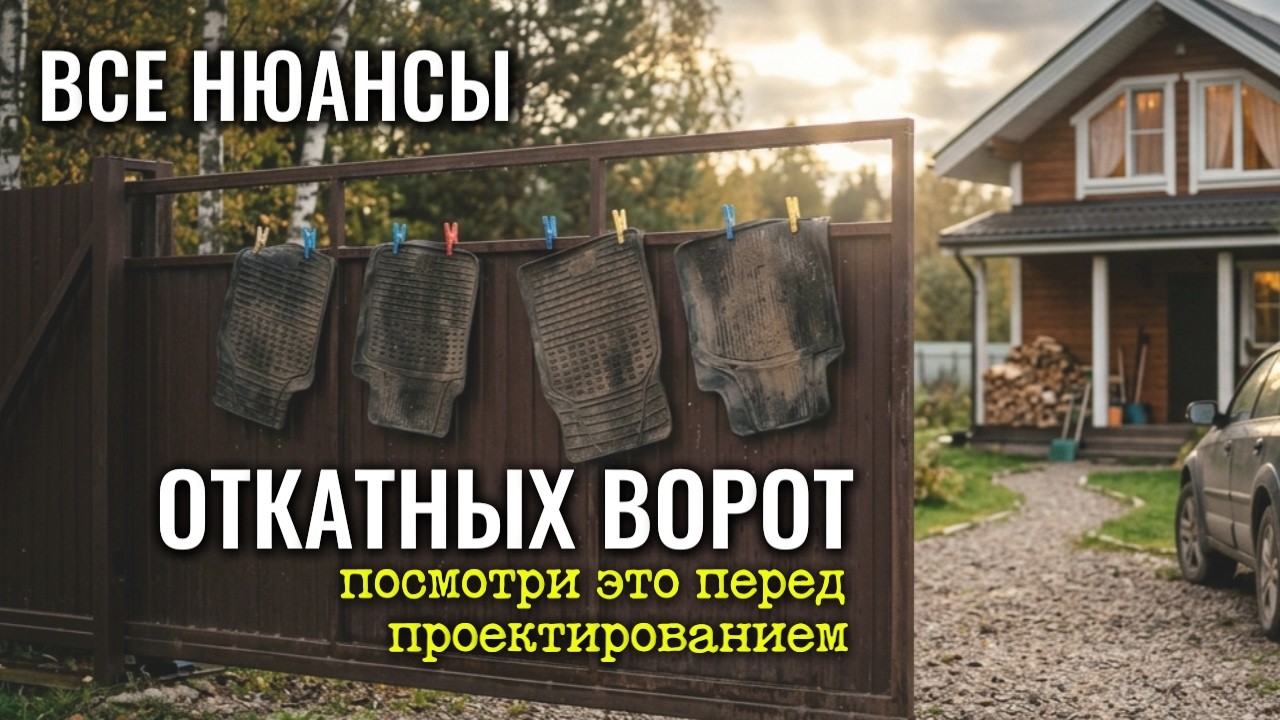 ОТКАТНЫЕ ВОРОТА - все нюансы - ОБЯЗАТЕЛЬНО К ПРОСМОТРУ!