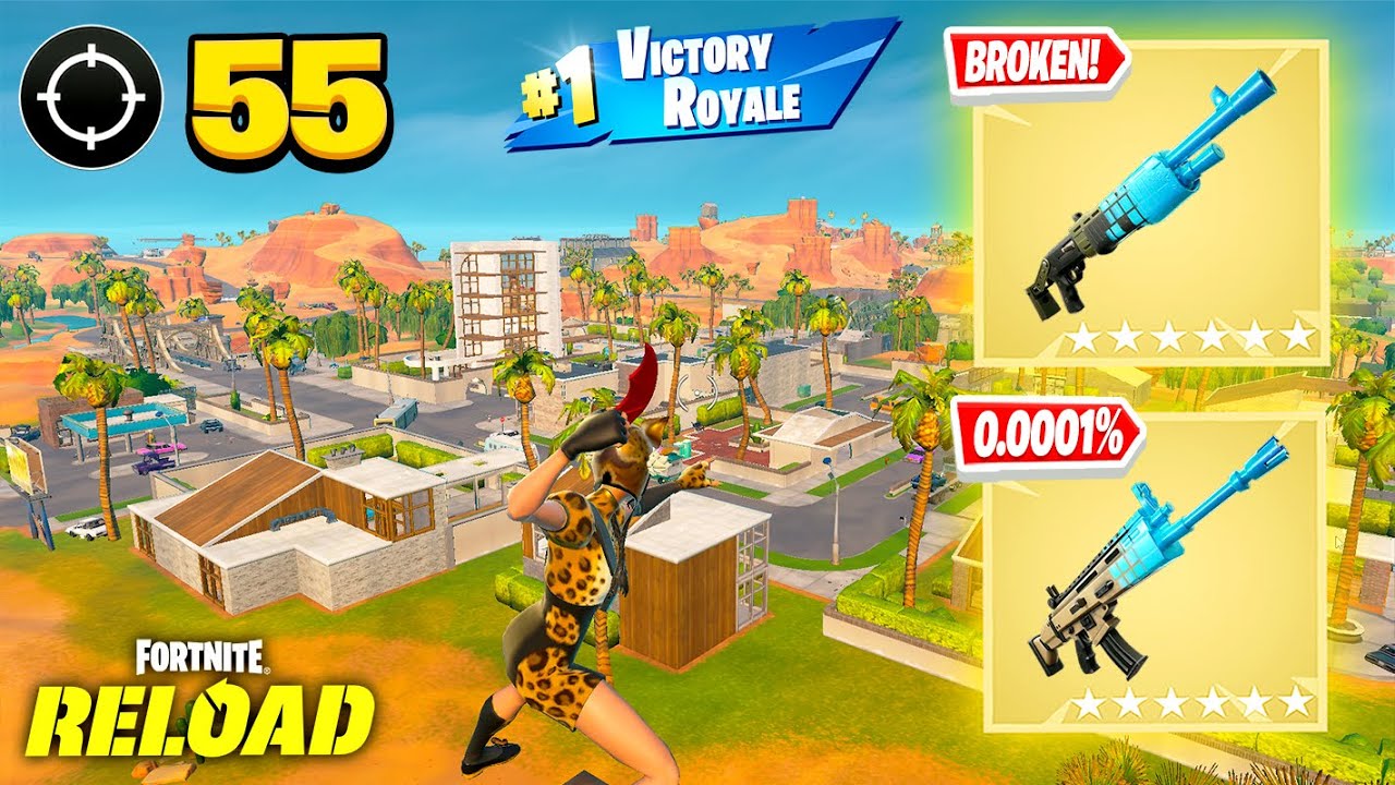 55 Elimination Solo "RELOAD” Gameplay Wins (Fortnite Chapter 7 Laptop KBM)