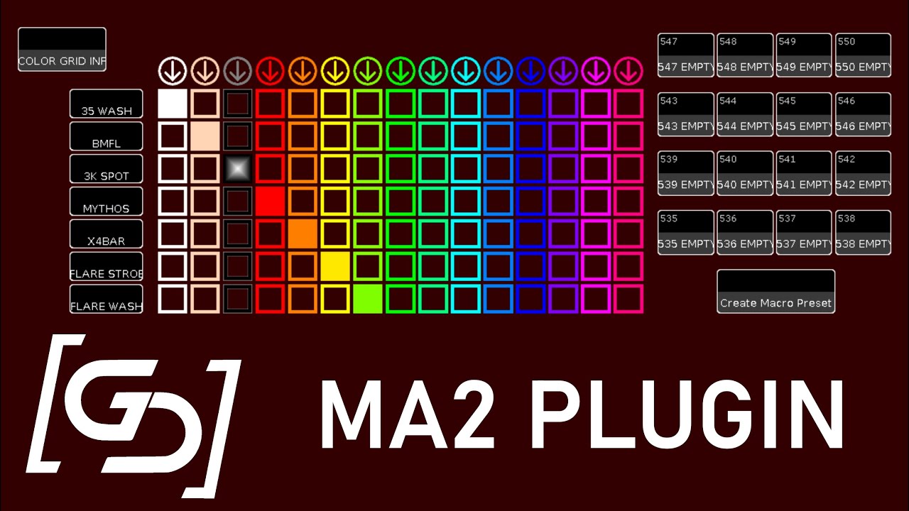 MA2 Plugin Update - Preset Grid Generator v2.5.0