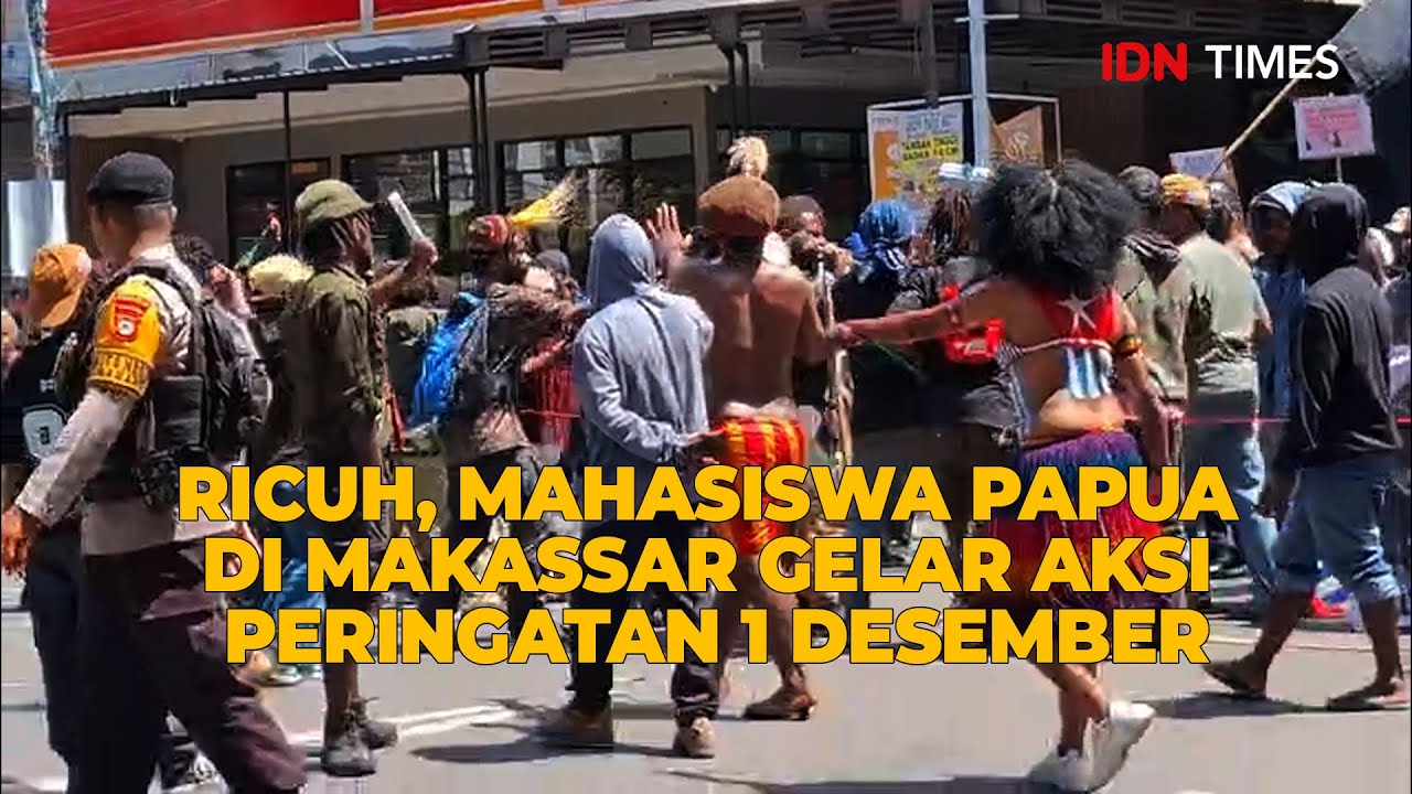 [Top News] Sempat Ricuh, Mahasiswa Papua Di Makassar Gelar Aksi Peringatan 1 Desember