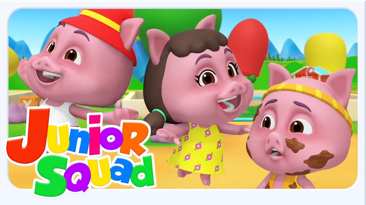 Junior Squad Cinque Porcellini Canzone + Di Più Video Prescolare per Bambini