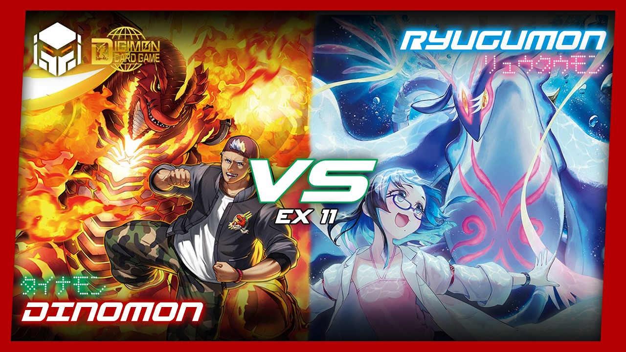 Dinomon vs Ryugumon [Digimon Card Game & TCG EX11]