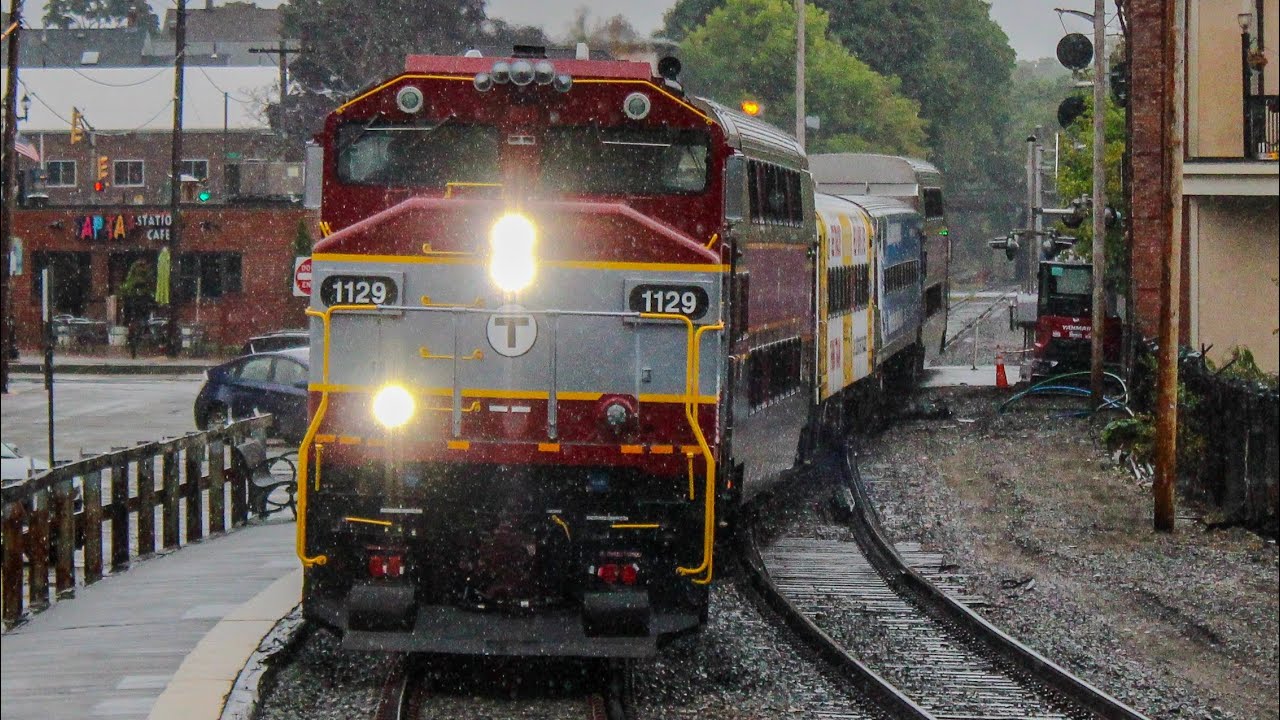 MBTA’s Heritage GP40MC-3 1129 Arrives on the North Side ft. Special Wrapped Coaches - September 2024