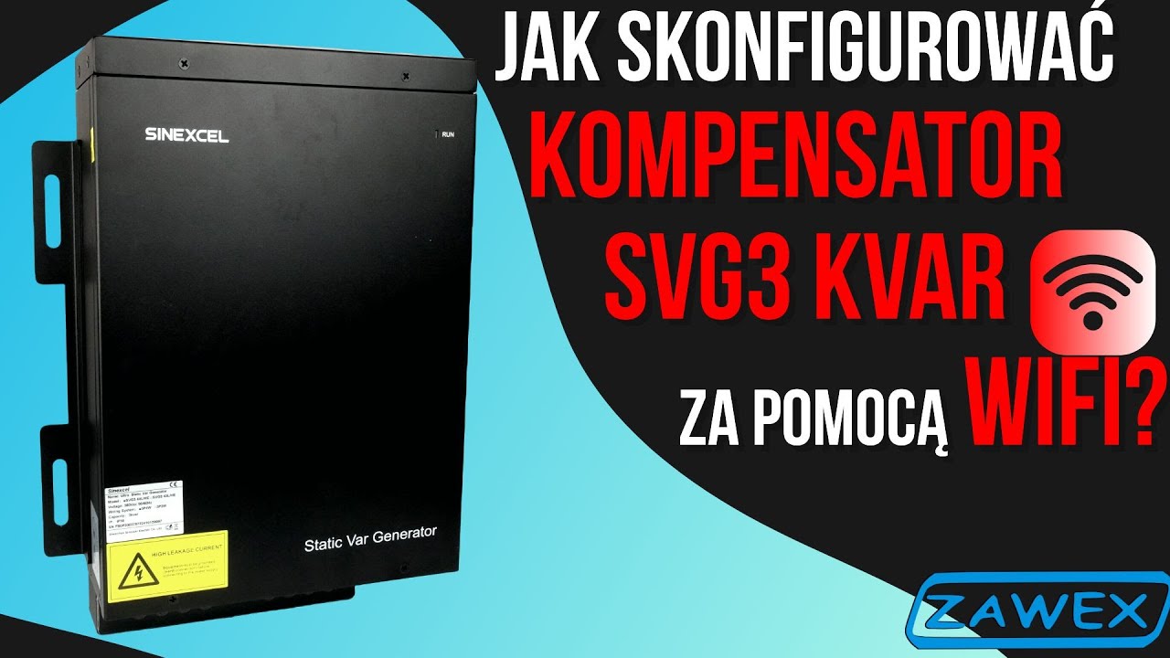 Podłączenie i konfiguracja kompensatora mocy biernej Sinexcel SVG 3 kVar przez WiFi