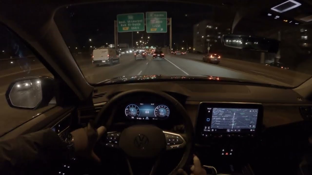 Night Drive POV: 2024 VW Atlas Comfortline  (Quiet Night Drive)