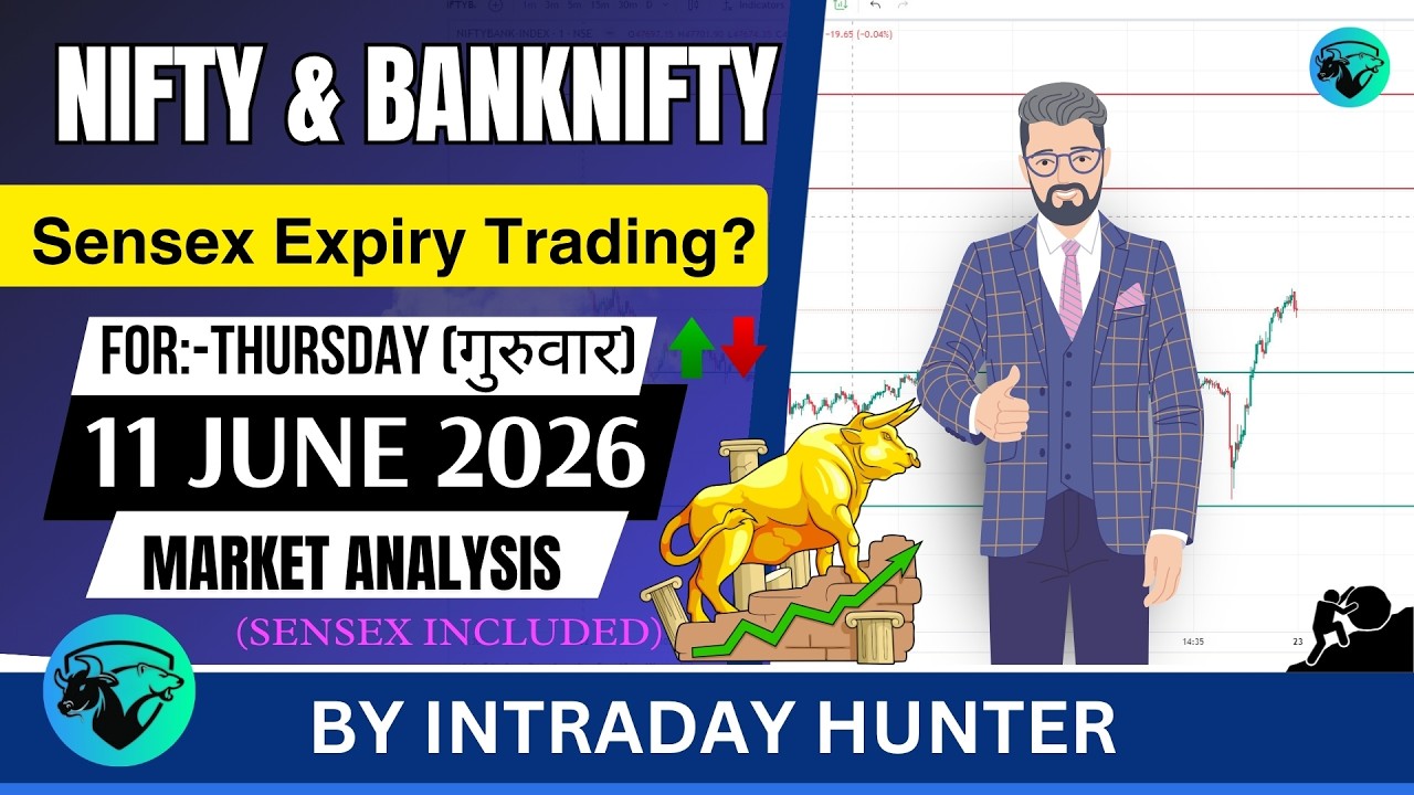 Nifty & Bank nifty | SENSEX Analysis | Prediction For 11 JUNE 2026