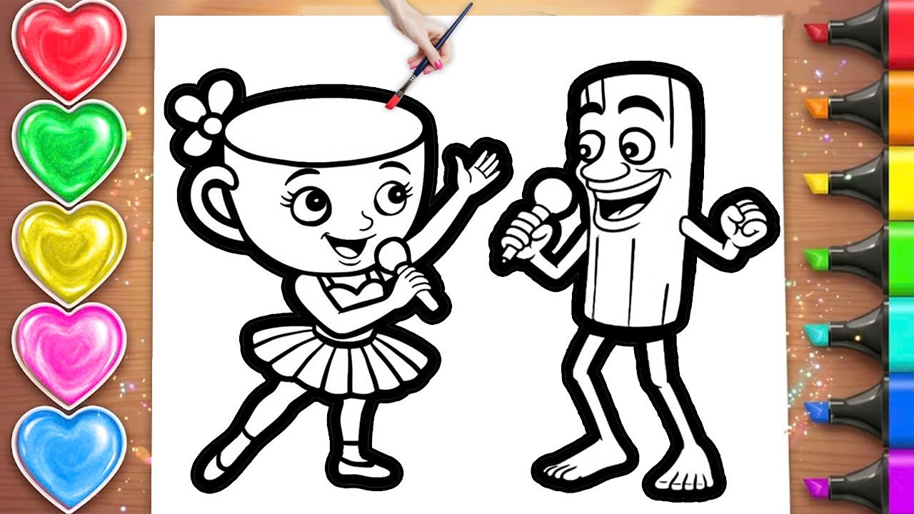 Как нарисовать итальянскую балерину-глупышку Капучино 🎤 Певицу Тун Тун Тун Сахур | Простой пошаго...