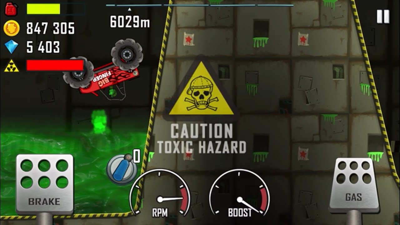 Hill Climb Racing | NUCLEAR PLANT  | BIG FINGER Gameplay | DAILY CHALLENGE COMPLETED