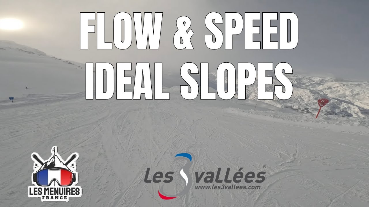 Skiing red piste 'Becca' in Les Menuires, Les 3 Vallées, GoPro 4k, 2026