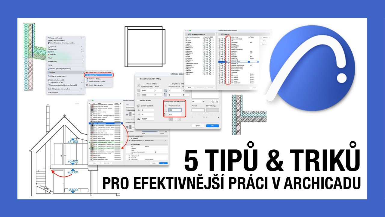 5 tipů & triků pro efektivnější práci v Archicadu 🖐