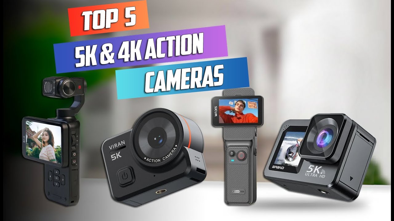 Лучшие экшн-камеры 2026 года | Спортивные камеры 5K и 4K с беспроводным микрофоном, двумя экранам...