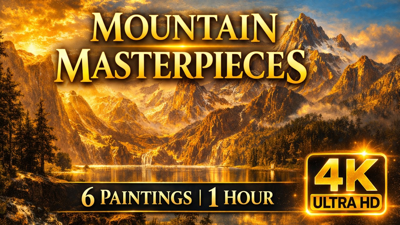 Mountain Masterpieces | 6 Timeless Paintings in 4K | 1 Hour of Nature & Art