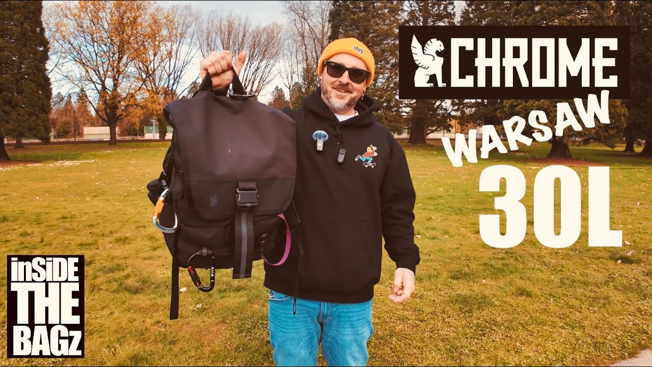 Chrome Industries Warsaw 30L Pack out and about.