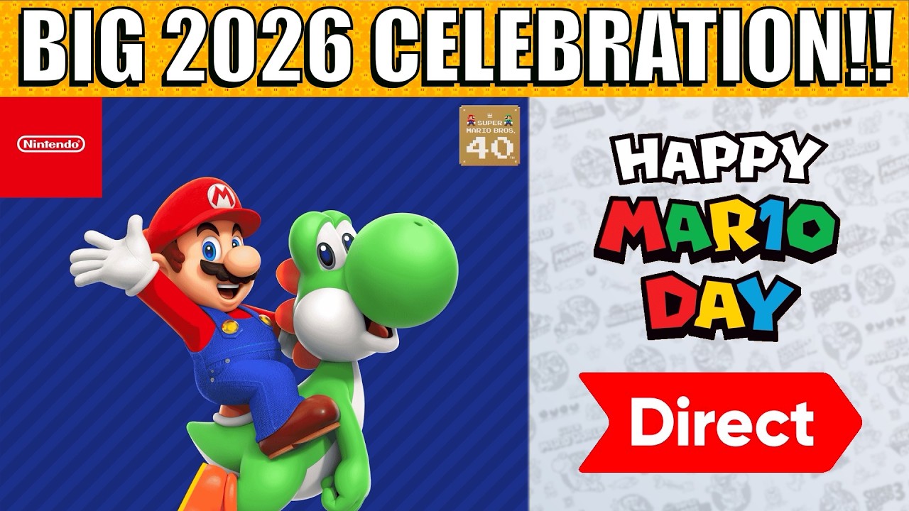 Nintendo раскрыла первые официальные подробности о Дне Марио 2026 года.