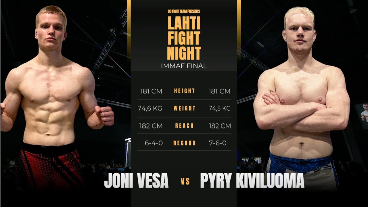 Lahti Fight Night 18.10.2025 Joni Vesa vs Pyry Kiviluoma