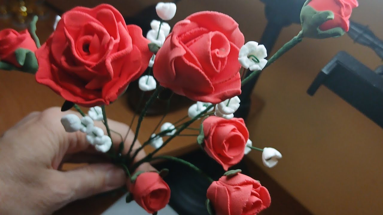 Realistic Roses from  Air Clay🌹