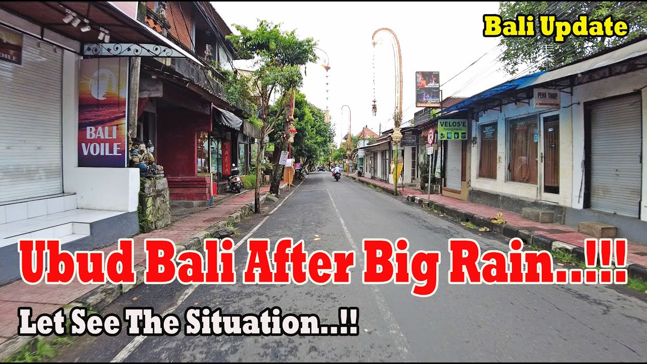 Ubud In The Morning After Big Rain..!!! Lets Drive Around To See The Situation..!! Ubud Bali Update