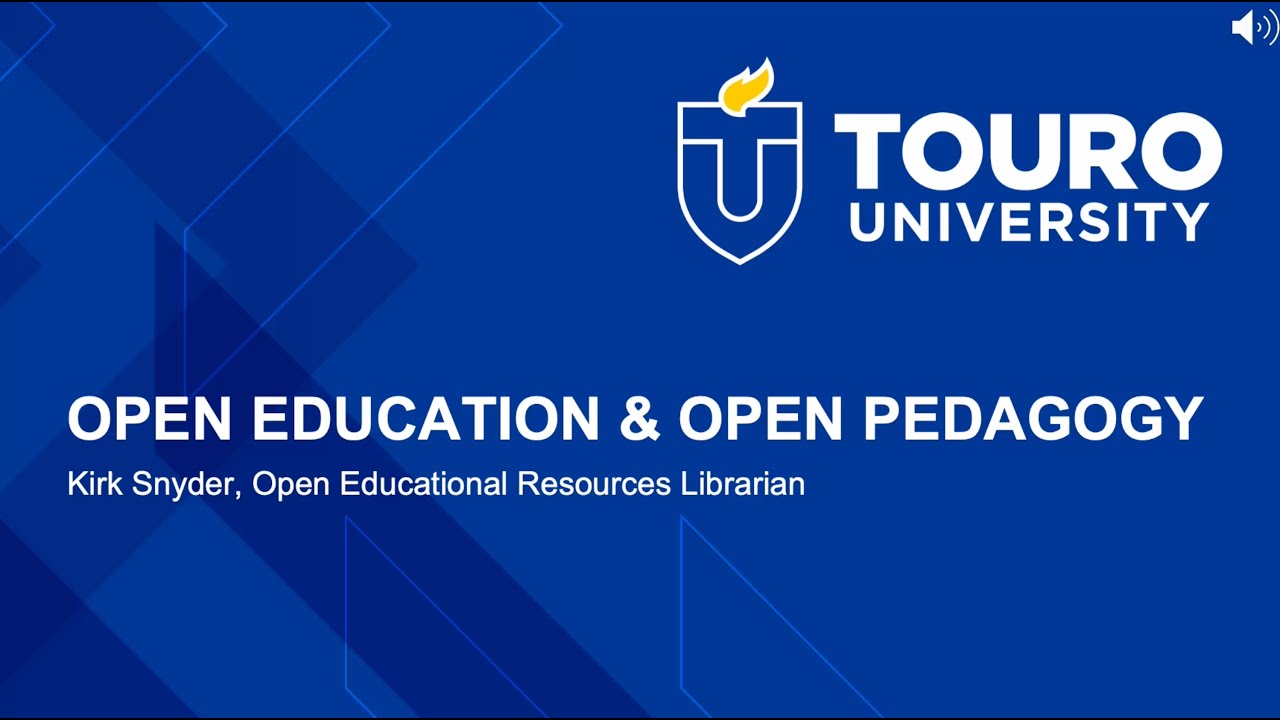 Open Education & Open Pedagogy
