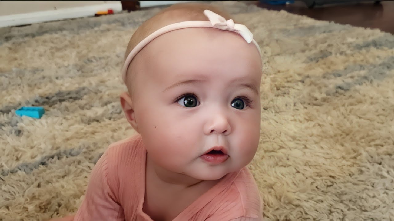 Sensory Play with siblings, learning to sit up and cute chuckles |Baby Aubrey #6monthold